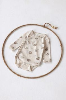 Gerippte Wickelbody AOP - Cute Cookie 44